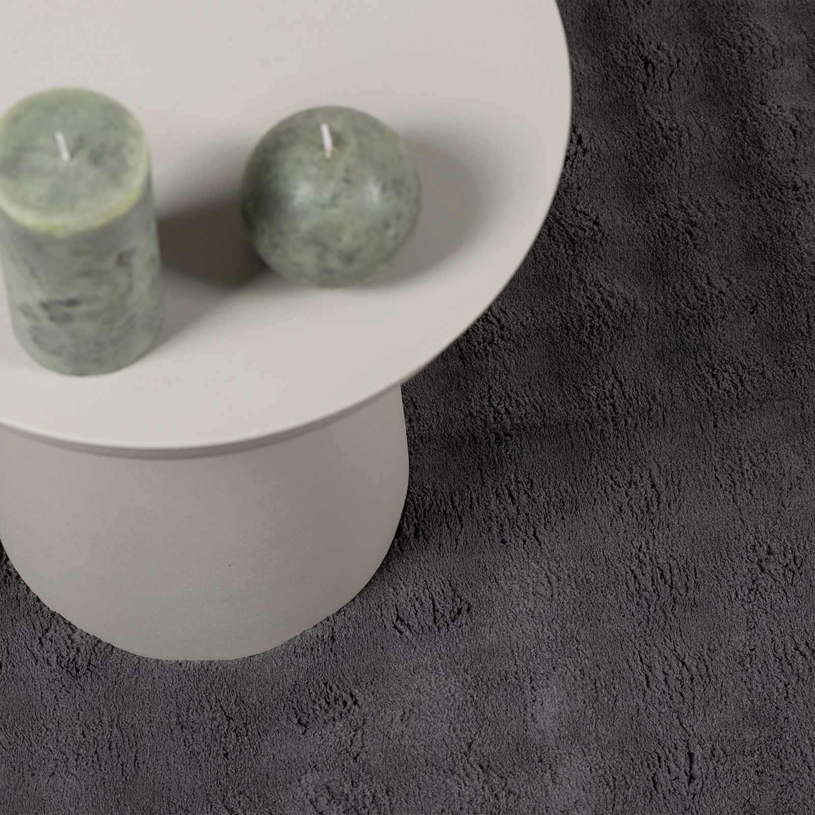 Vloerkleden Rond SIROLO Antraciet Ø 120 CM Polyester