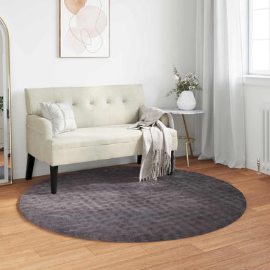 Vloerkleden Rond SIROLO Antraciet Ø 120 CM Polyester