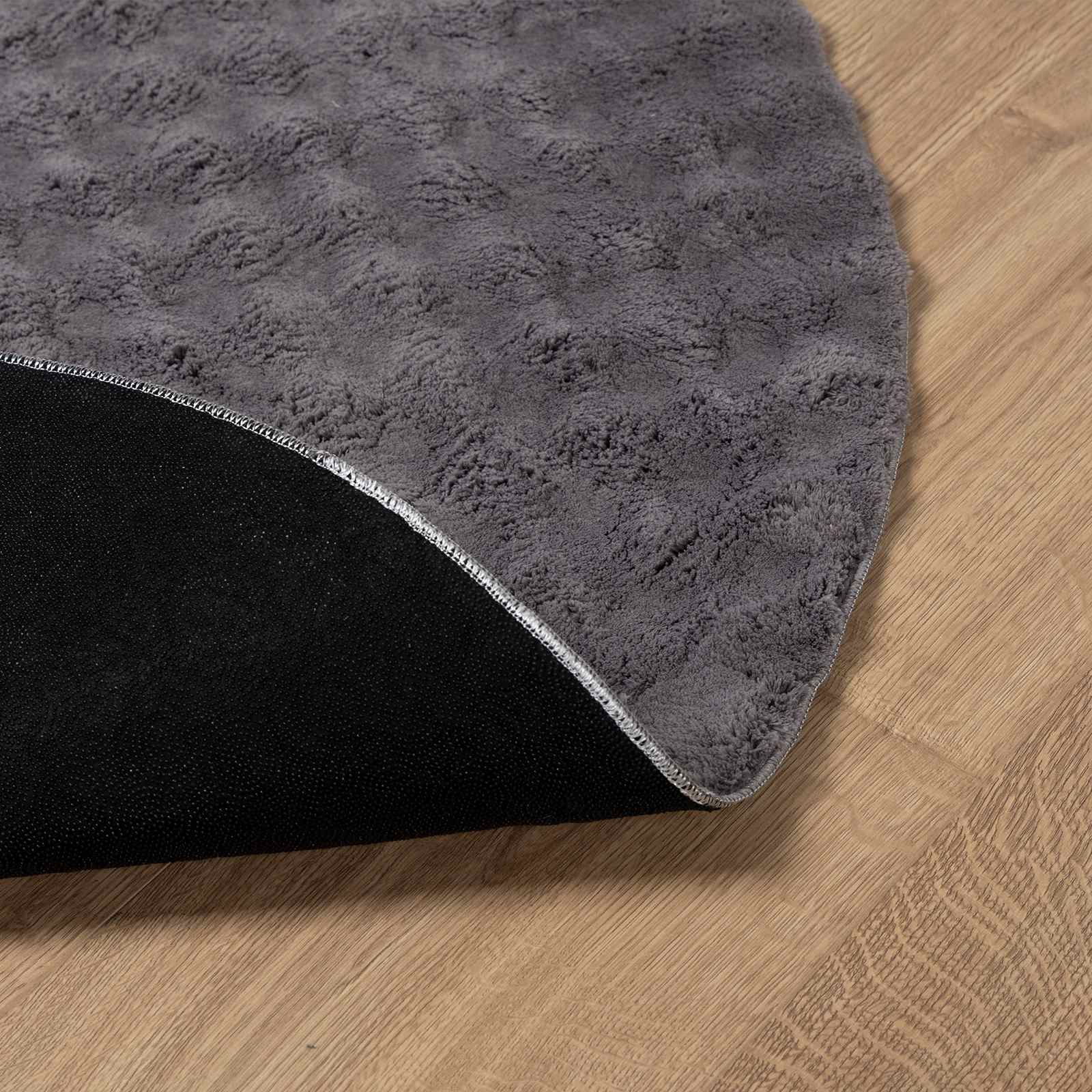 Vloerkleden Rond SIROLO Antraciet Ø 200 CM Polyester