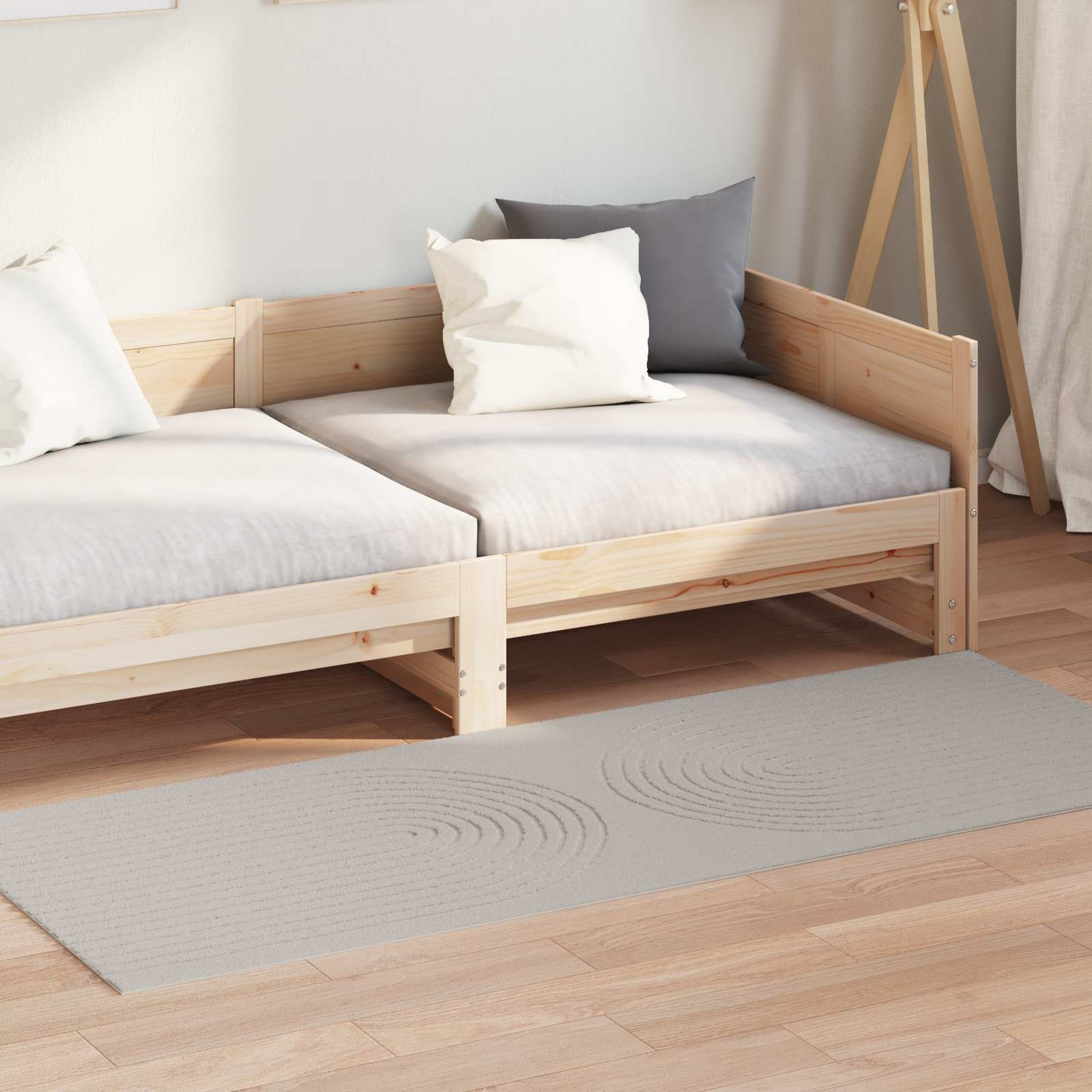 Vloerkleden Rechthoekig GALATI Crème 150 x 80 cm Polyester