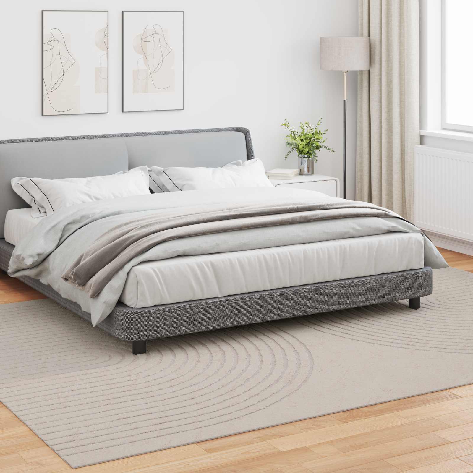 Vloerkleden Rechthoekig GALATI Crème 340 x 240 cm Polyester