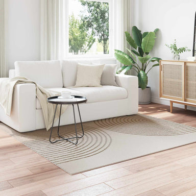 Vloerkleden Vierkant GALATI Crème 120 x 120 cm Polyester