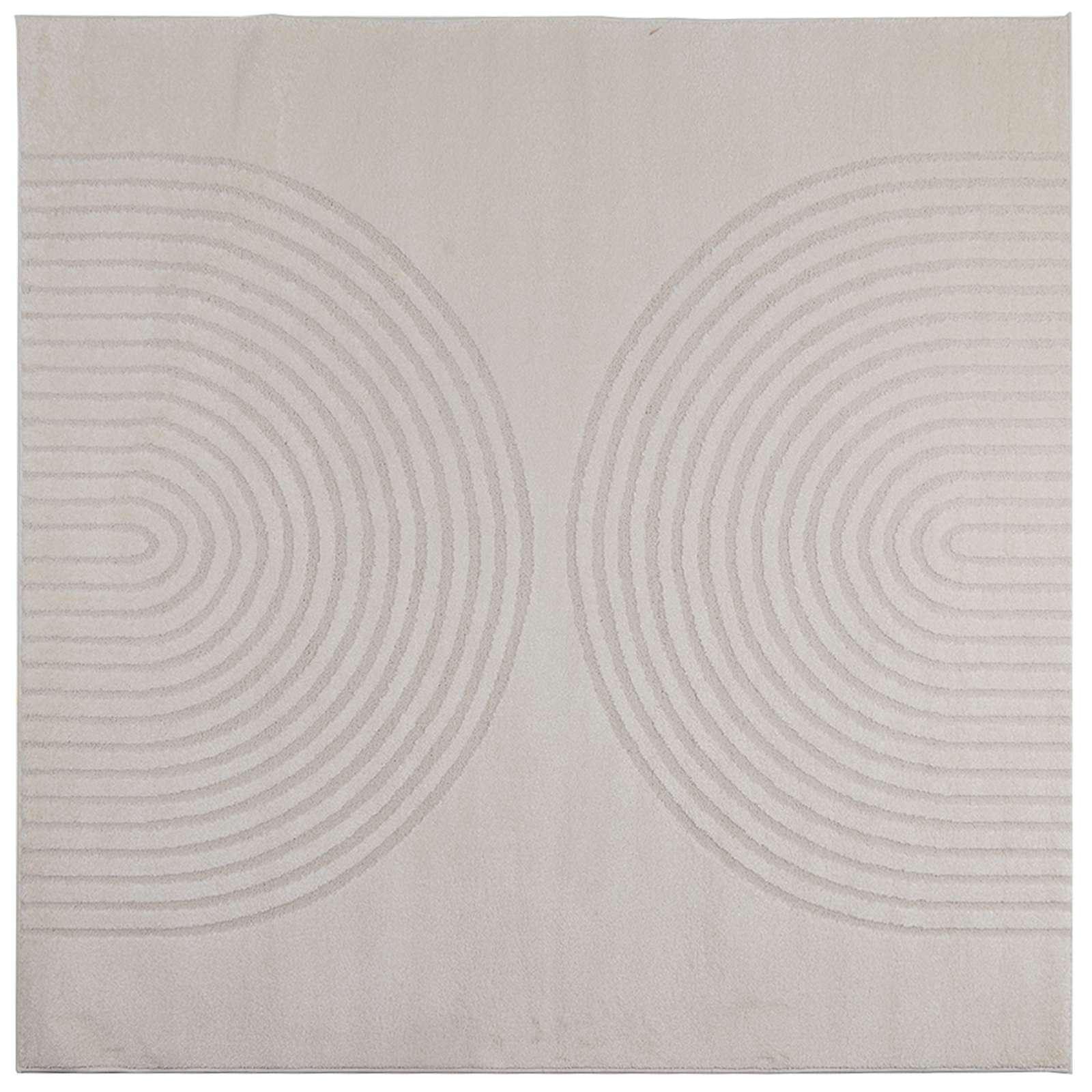 Vloerkleden Vierkant GALATI Crème 240 x 240 cm Polyester