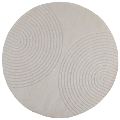 Vloerkleden Rond GALATI Crème Ø 120 CM Polyester