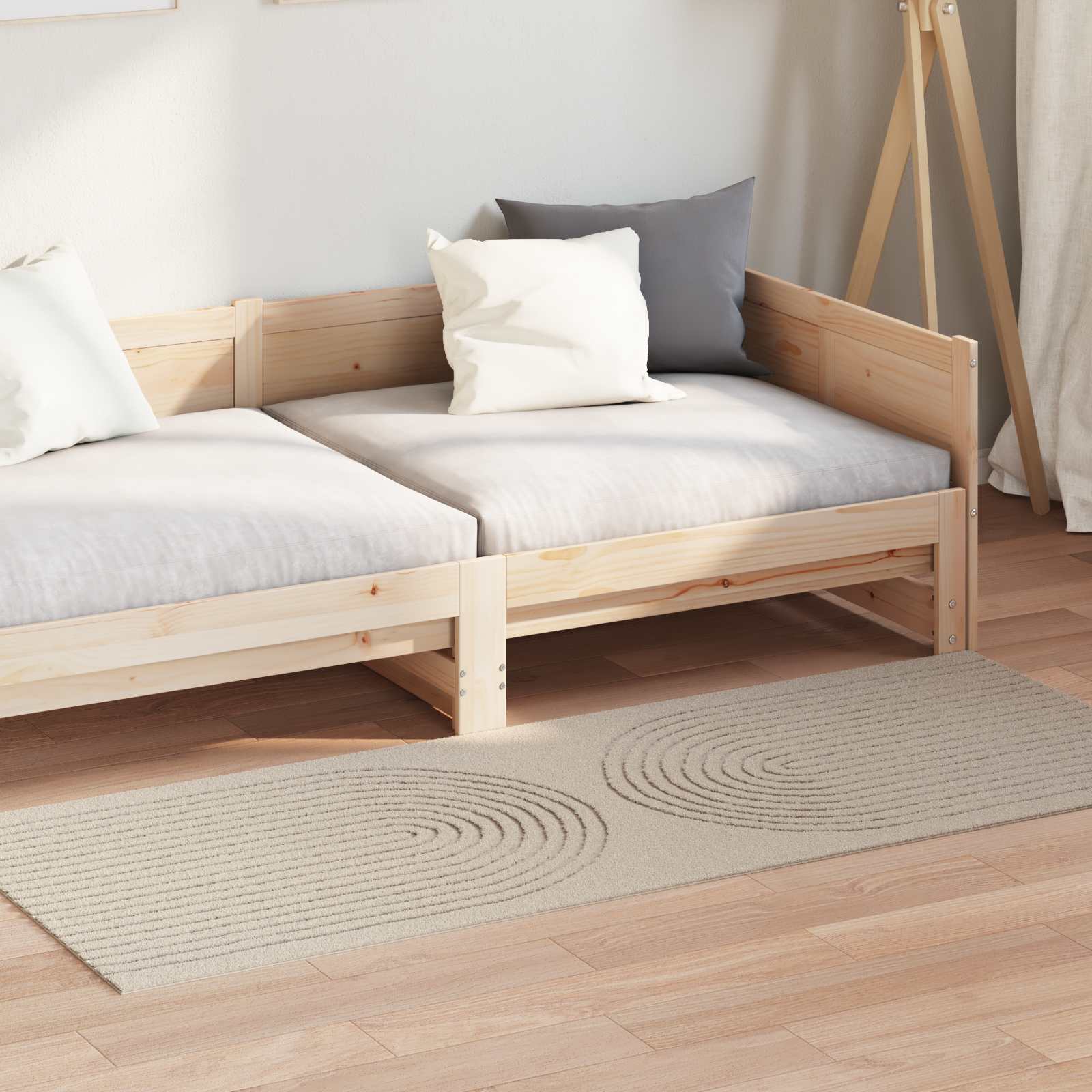 Vloerkleden Rechthoekig GALATI Beige 150 x 80 cm Polyester