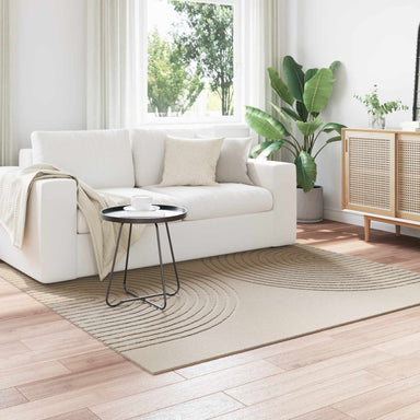 Vloerkleden Vierkant GALATI Beige 200 x 200 cm Polyester