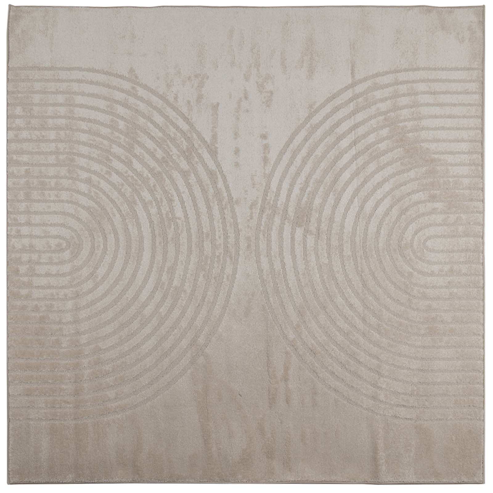 Vloerkleden Vierkant GALATI Beige 200 x 200 cm Polyester