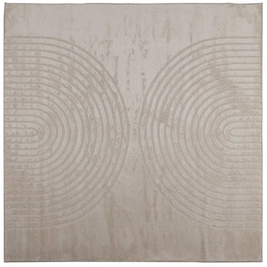 Vloerkleden Vierkant GALATI Beige 240 x 240 cm Polyester
