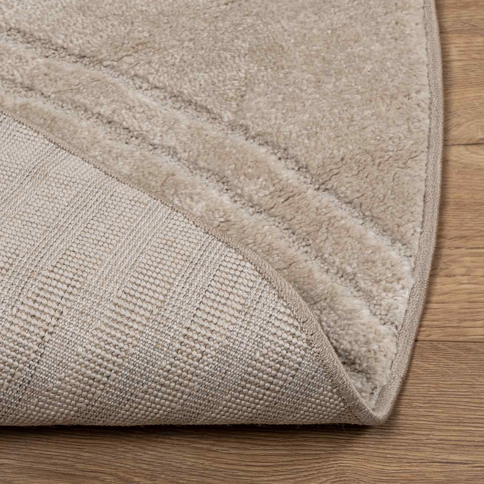 Vloerkleden Rond GALATI Beige Ø 200 CM Polyester