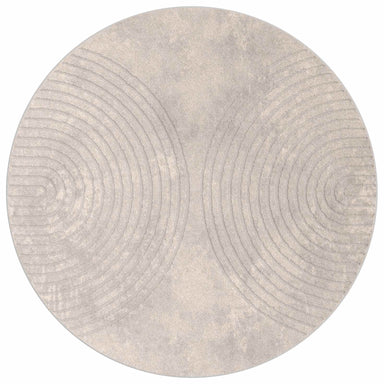 Vloerkleden Rond GALATI Beige Ø 200 CM Polyester