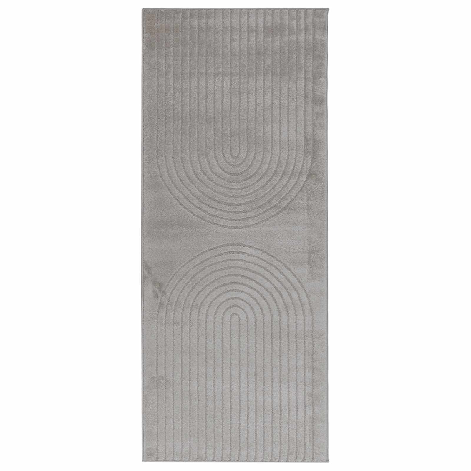 Vloerkleden Rechthoekig GALATI Grijs 200 x 80 cm Polyester