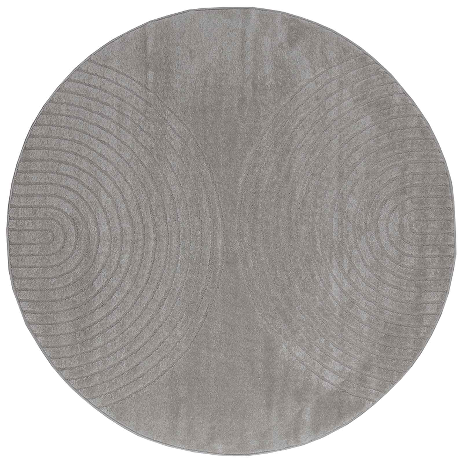 Vloerkleden Rond GALATI Grijs Ø 120 CM Polyester