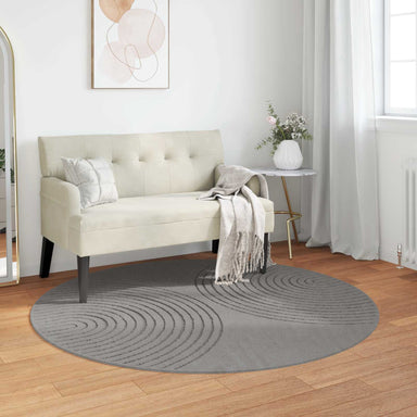 Vloerkleden Rond GALATI Grijs Ø 160 CM Polyester