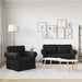 Bankstel 2 st Zwart Stof