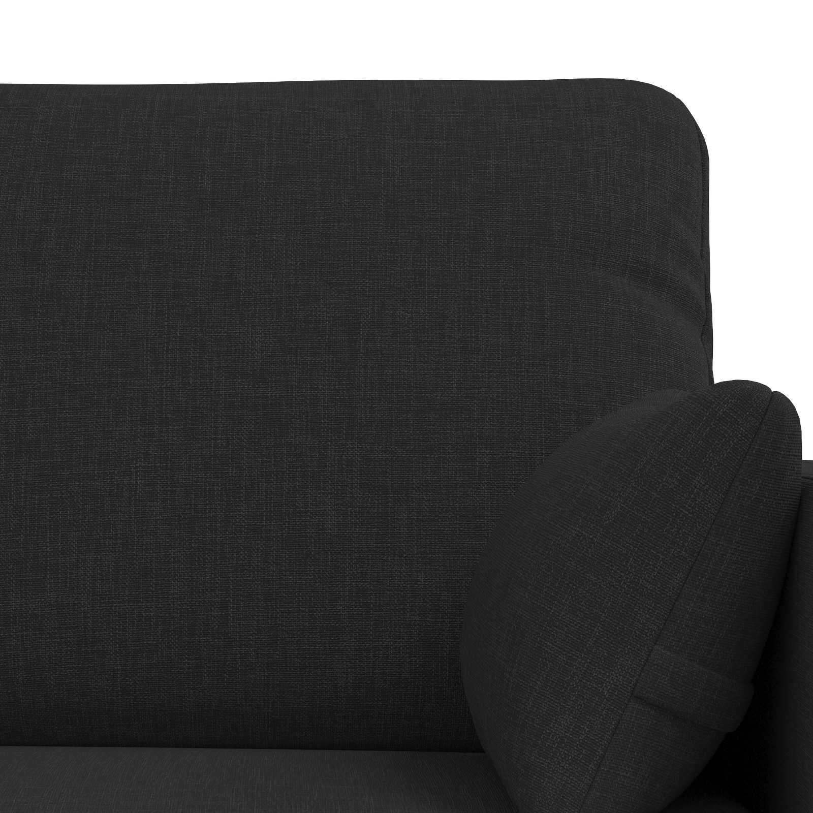 Bankstel 2 st Zwart Stof
