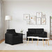Bankstel 2 st Zwart Stof