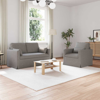 Bankstel 2 st Taupe Stof