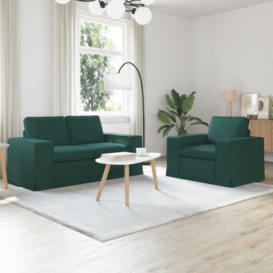 Bankstel 2 st Donkergroen Stof