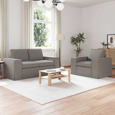 Bankstel 2 st Taupe Stof