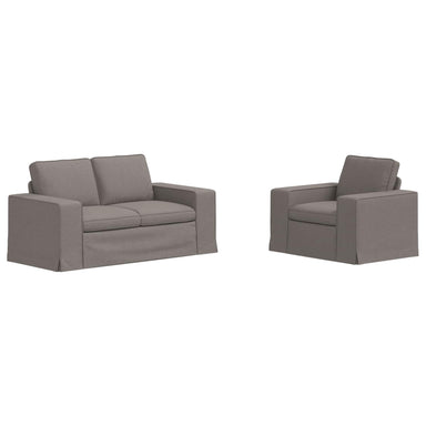 Bankstel 2 st Taupe Stof