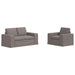 Bankstel 2 st Taupe Stof