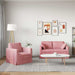 Bankstel 2 st Roze Fluweel