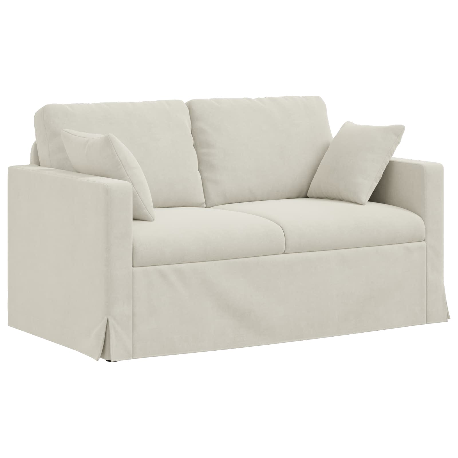 Bankstel 2 st Crème Fluweel