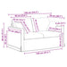 Bankstel 2 st Blauw Fluweel