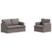 Bankstel 2 st Taupe Stof