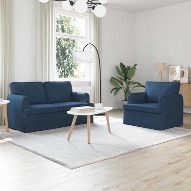 Bankstel 2 st Blauw Stof