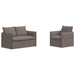 Bankstel 2 st Taupe Stof