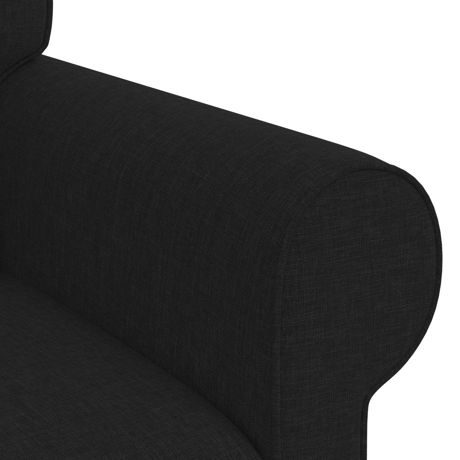 Bankstel 2 st Zwart Stof