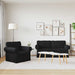 Bankstel 2 st Zwart Stof