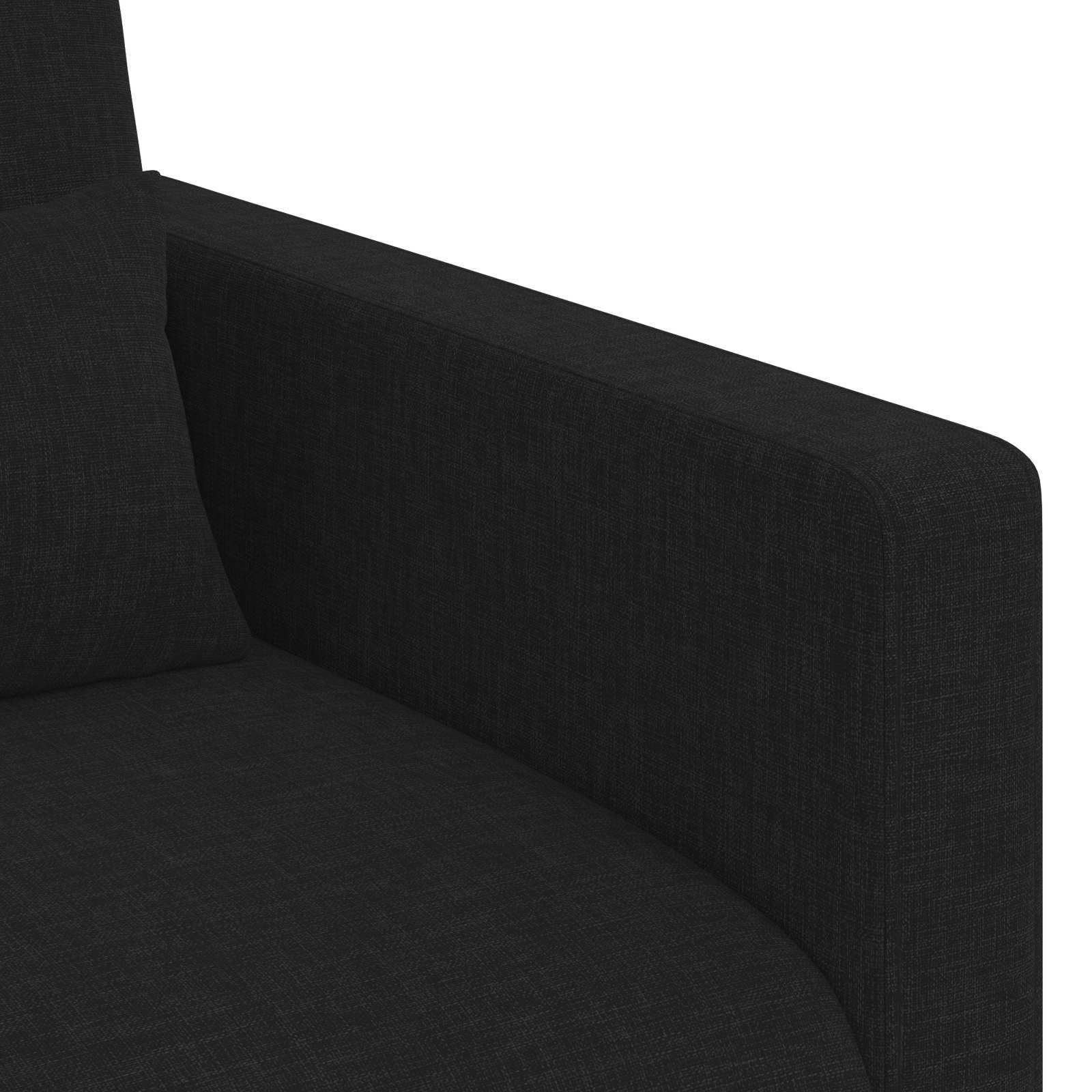 Bankstel 2 st Zwart Stof