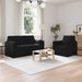 Bankstel 2 st Zwart Stof