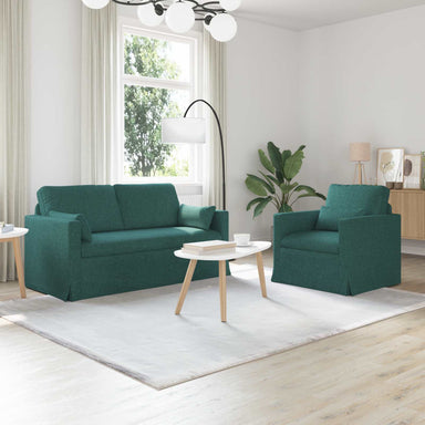 Bankstel 2 st Donkergroen Stof