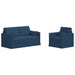 Bankstel 2 st Blauw Stof
