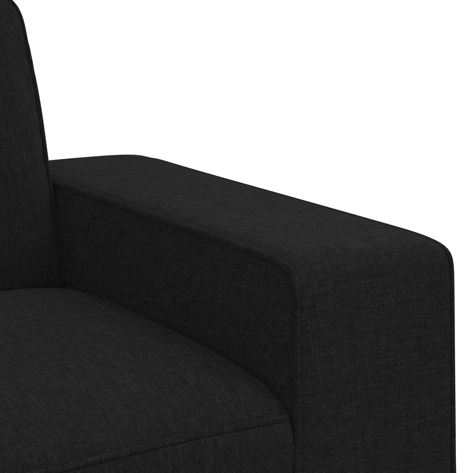 Bankstel 2 st Zwart Stof