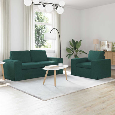 Bankstel 2 st Donkergroen Stof