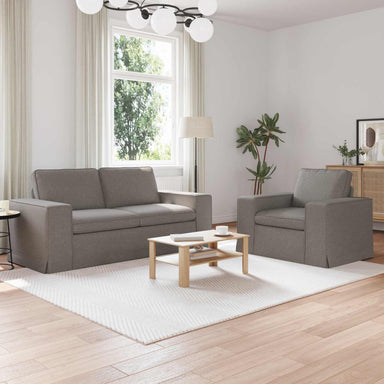 Bankstel 2 st Taupe Stof