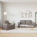 Bankstel 2 st Taupe Stof
