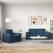 Bankstel 2 st Blauw Stof