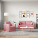 Bankstel 2 st Roze Fluweel