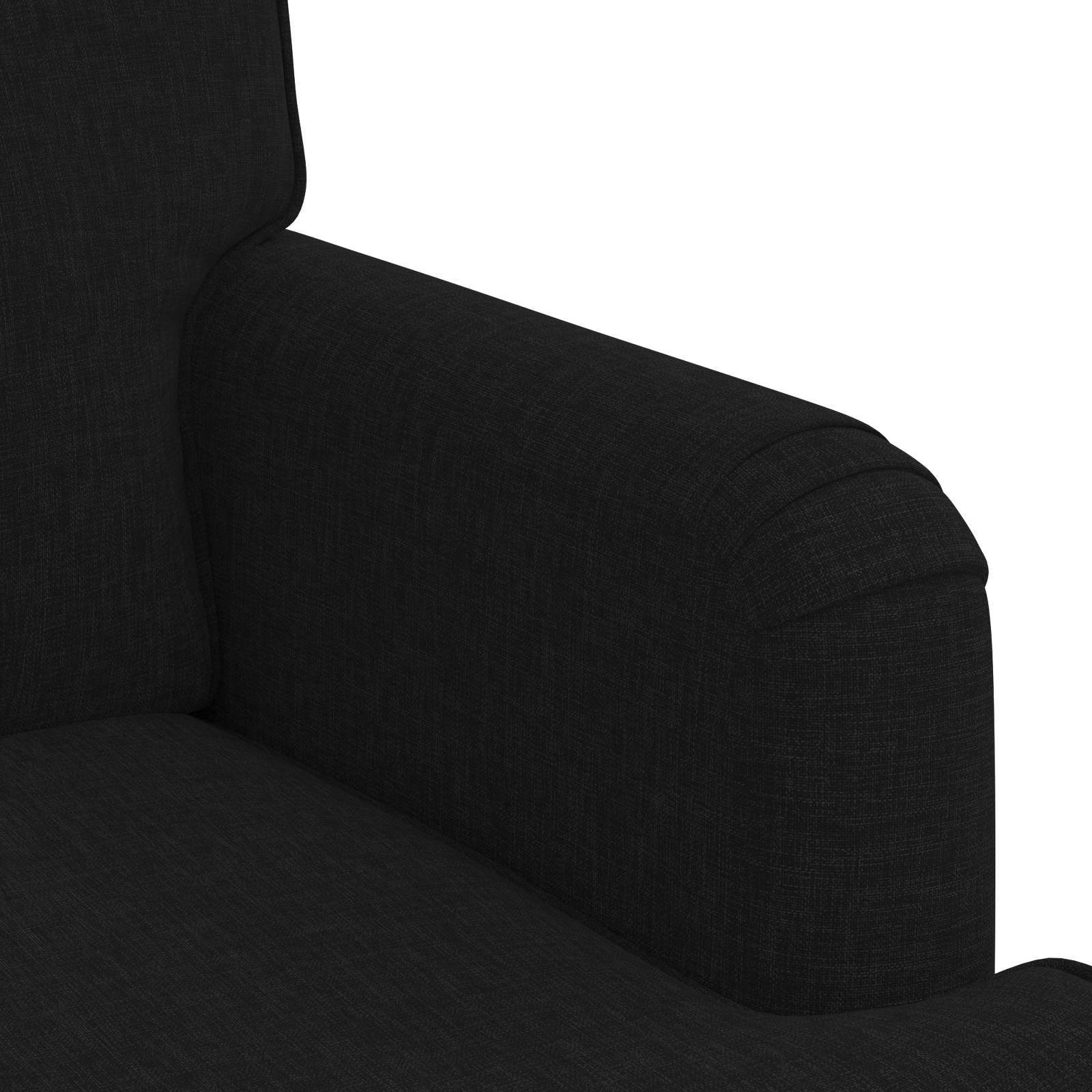 Bankstel 2 st Zwart Stof