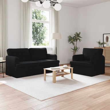 Bankstel 2 st Zwart Stof