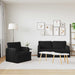 Bankstel 2 st Zwart Stof