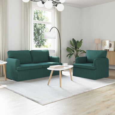 Bankstel 2 st Donkergroen Stof