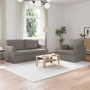 Bankstel 2 st Taupe Stof