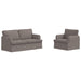 Bankstel 2 st Taupe Stof