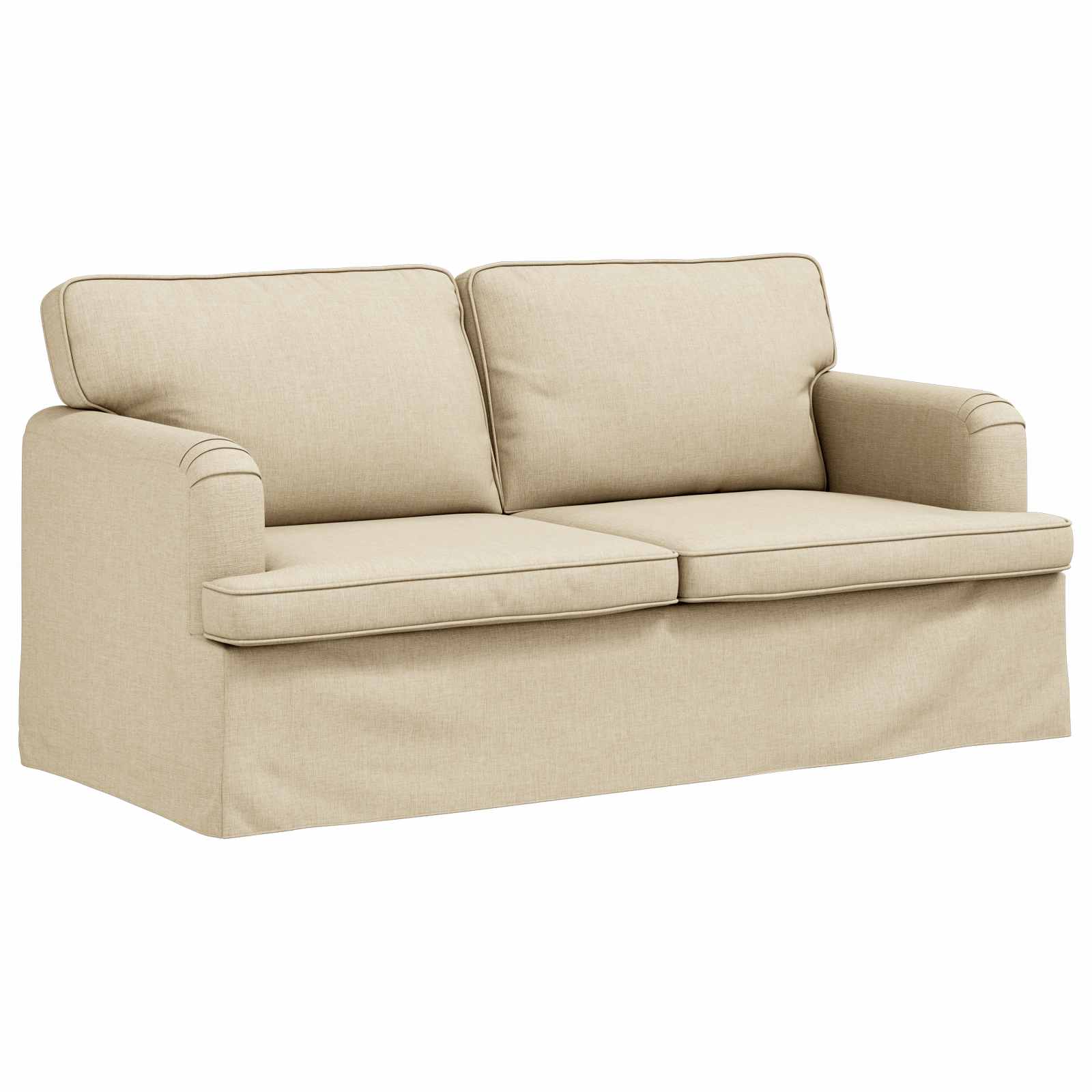 Bankstel 2 st Crème Stof